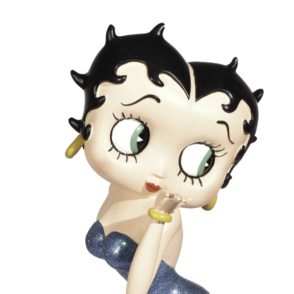 Betty Boop Blowing Kisses Blau Glitzer 32cm Figur 